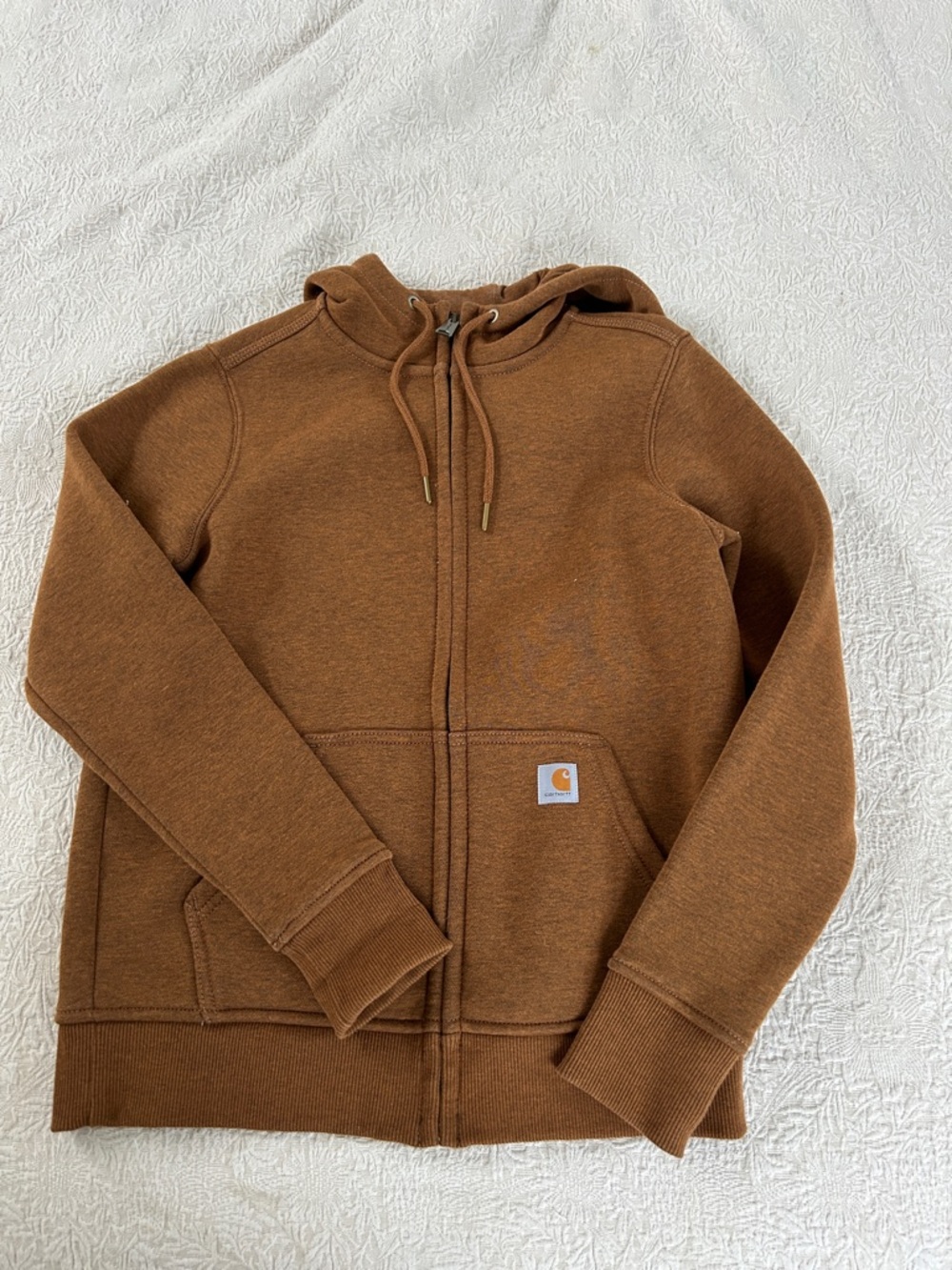 Carhartt Brown/Tan Full-Zip Work Hoodie